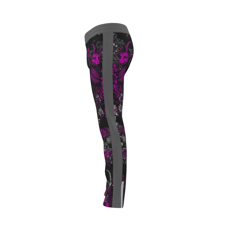 Tracksuit Trousers in Toiles Des Bosch Fucshia Carbon