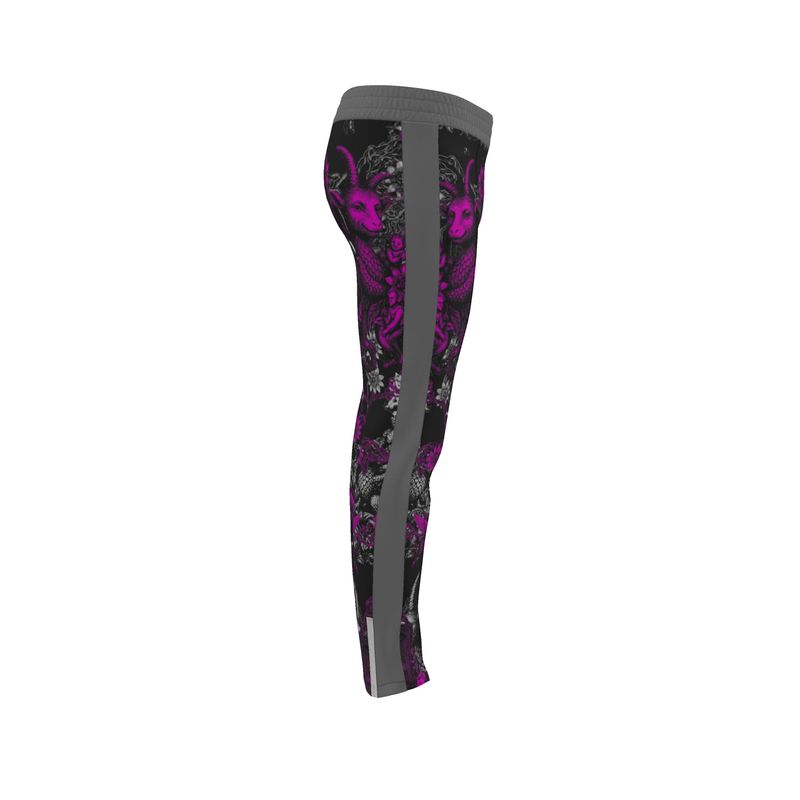 Tracksuit Trousers in Toiles Des Bosch Fucshia Carbon
