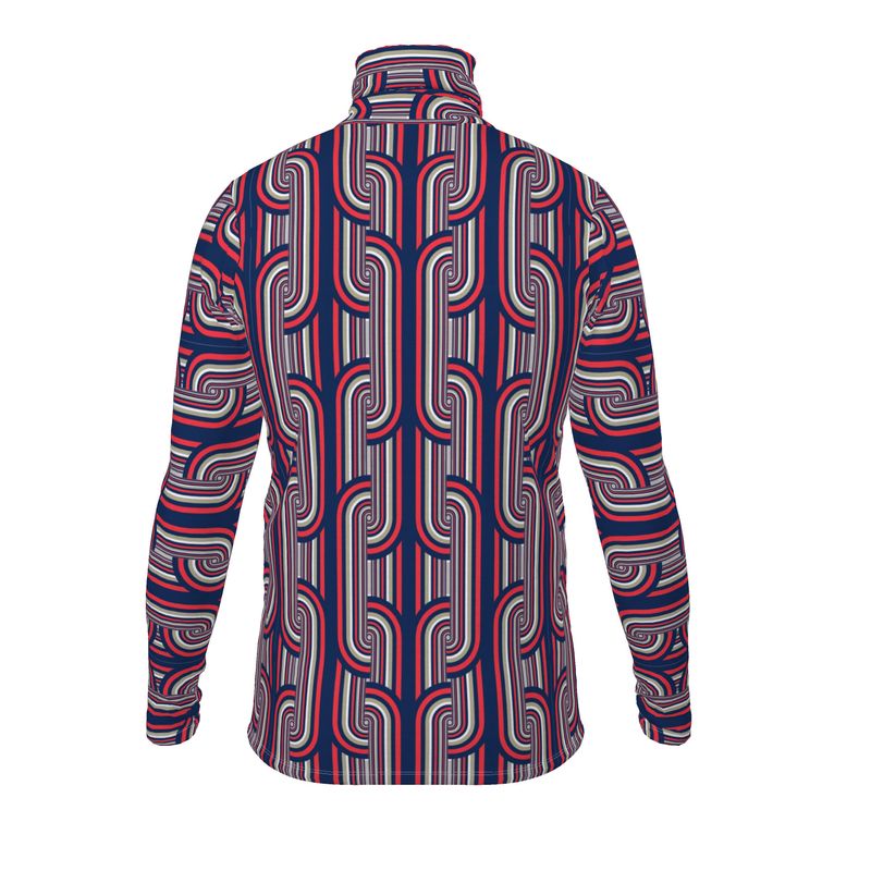 Slim Fit Roll Neck in Chunky Blue
