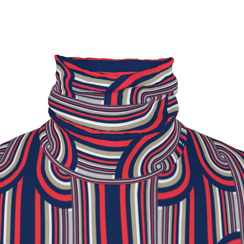 Slim Fit Roll Neck in Chunky Blue