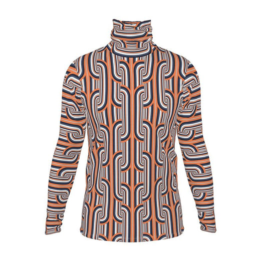 Slim Fit Roll Neck in Chunky Gray Coral