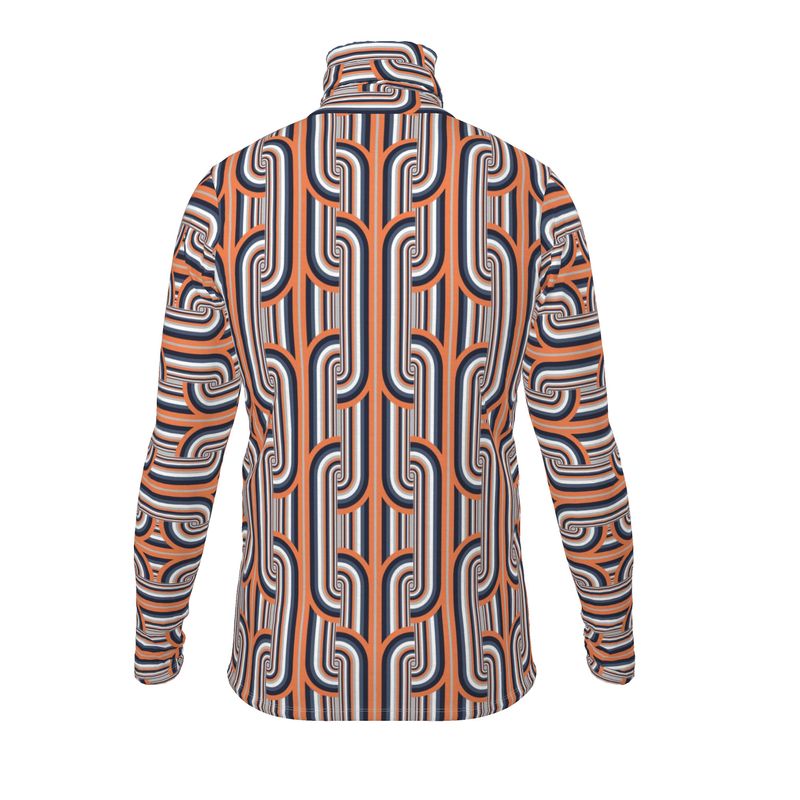Slim Fit Roll Neck in Chunky Gray Coral
