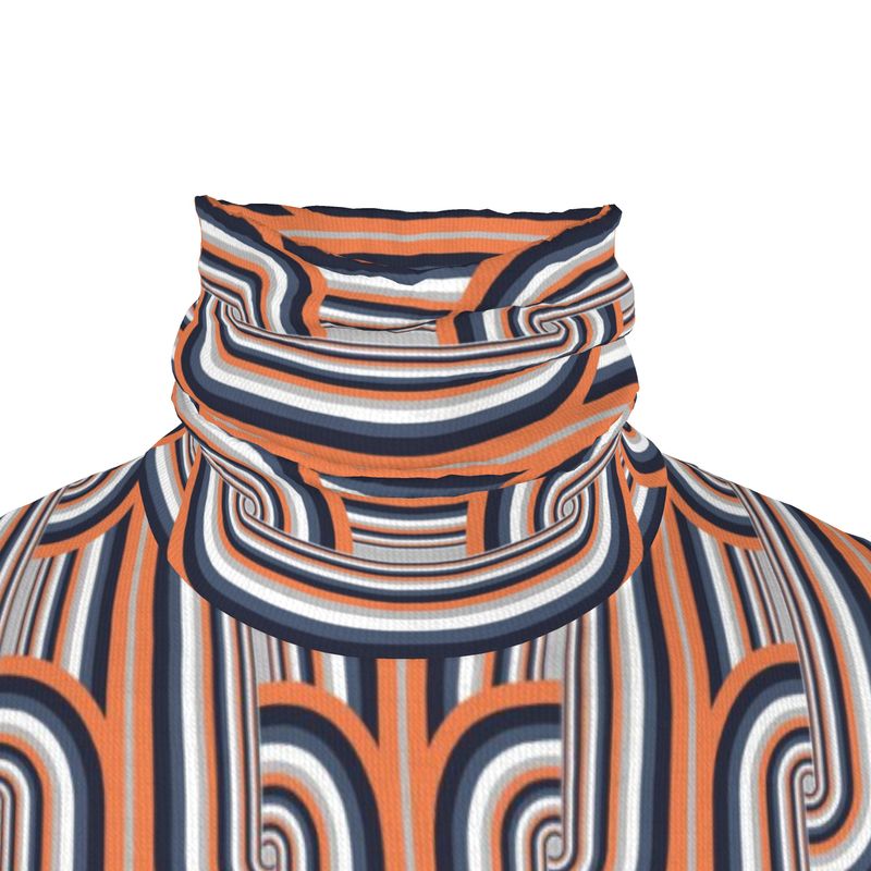Slim Fit Roll Neck in Chunky Gray Coral