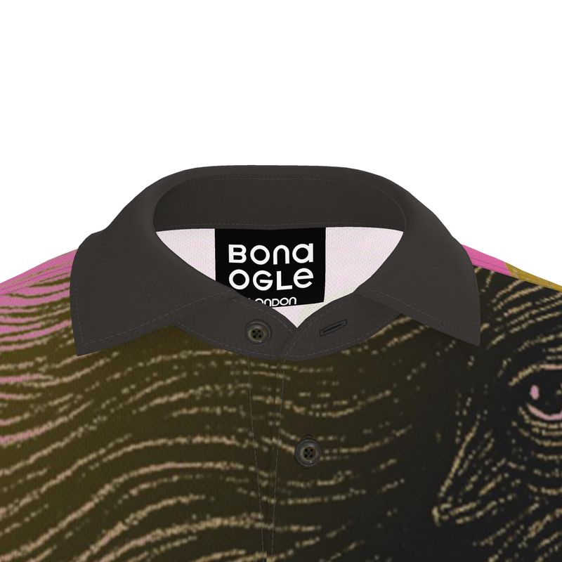 Polo Shirt in Tempest Sea Golden Sunset