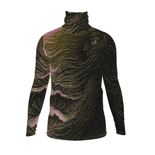 Slim Fit Roll Neck in Tempest Sea