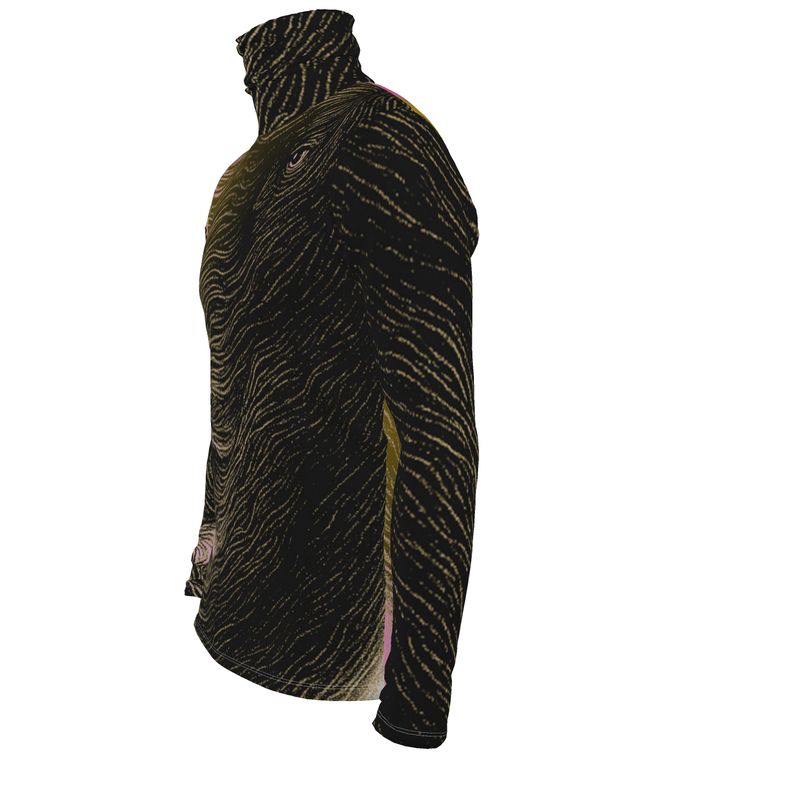 Slim Fit Roll Neck in Tempest Sea