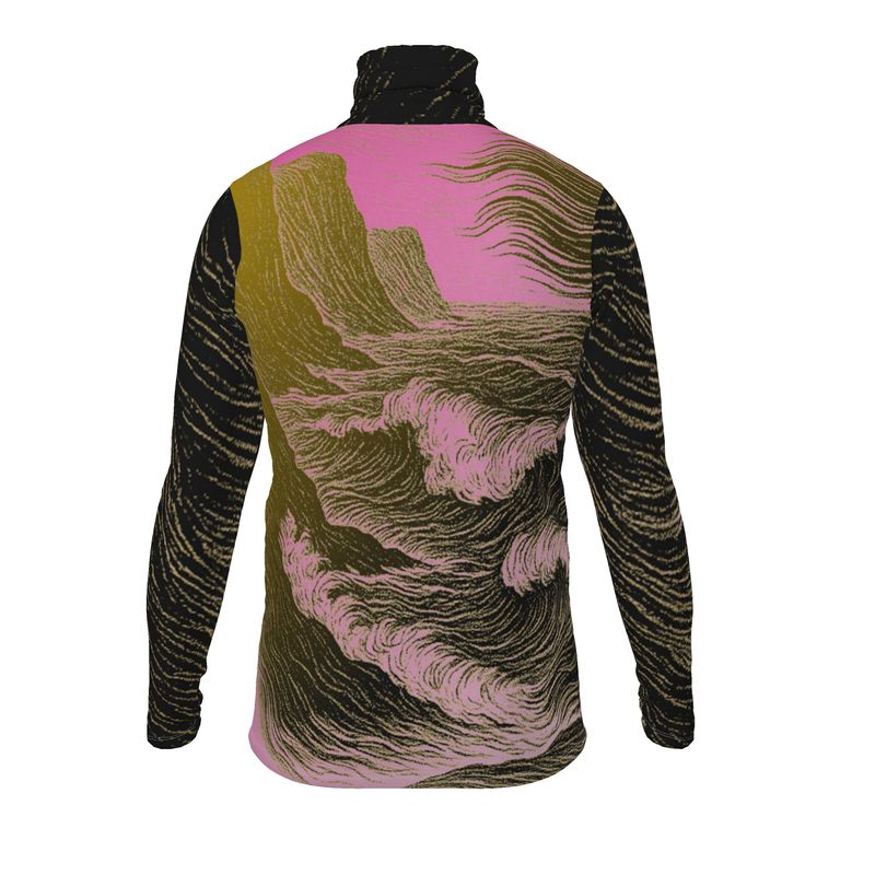 Slim Fit Roll Neck in Tempest Sea