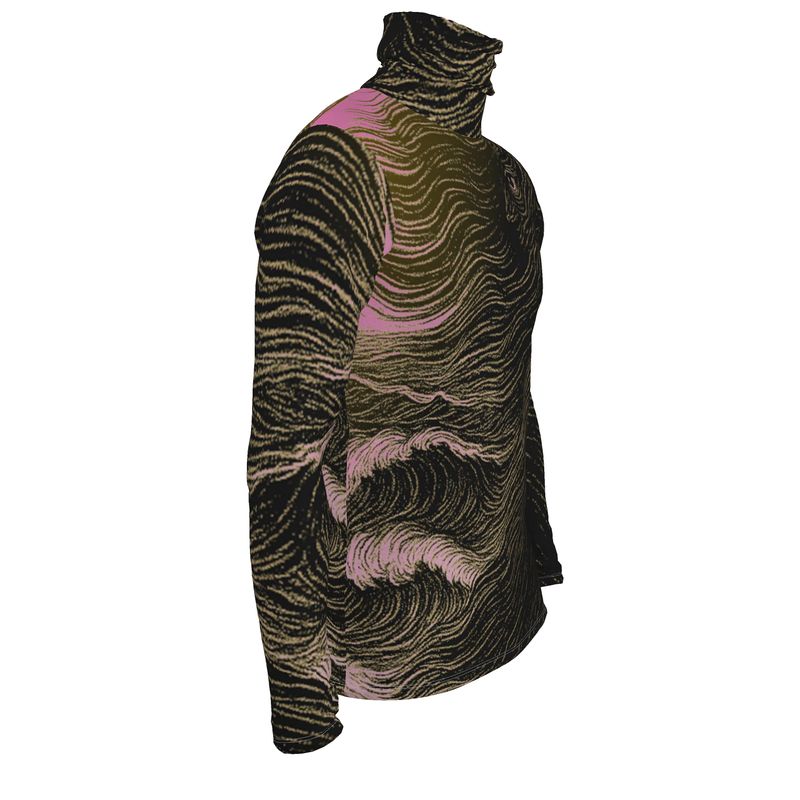 Slim Fit Roll Neck in Tempest Sea