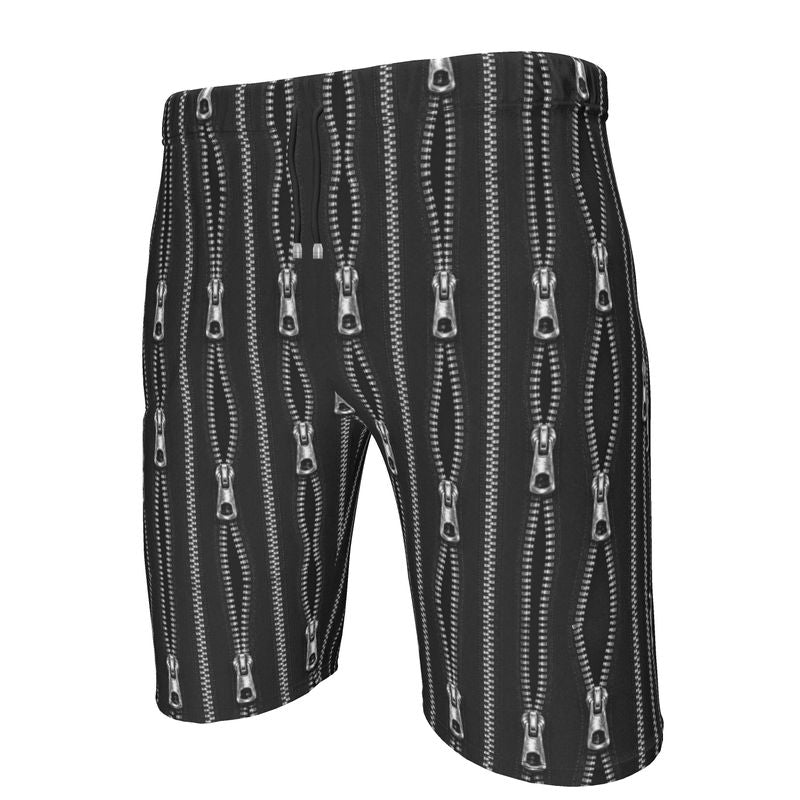 Three Piece Co-ord Set in Zippers - Sweat Shorts in Zippers