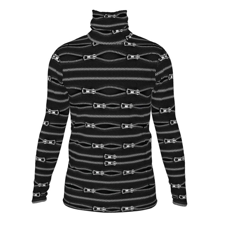 Slim Fit Roll Neck in Zippers