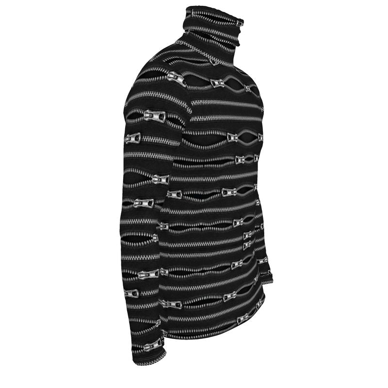 Slim Fit Roll Neck in Zippers
