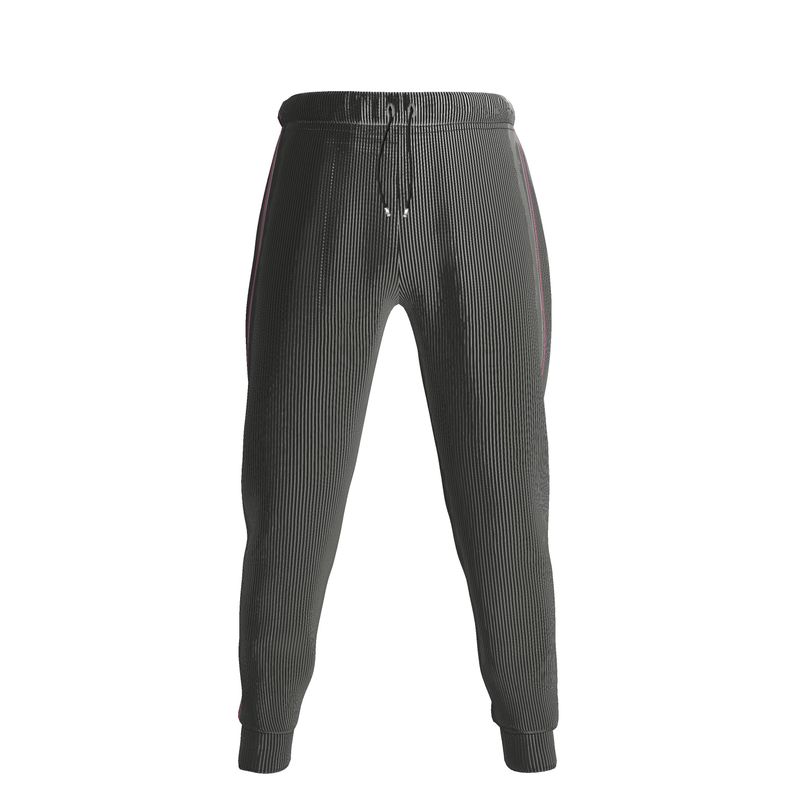 Jogging Bottoms in Narrow Arch Carbon  Black  Electric Fuchsia