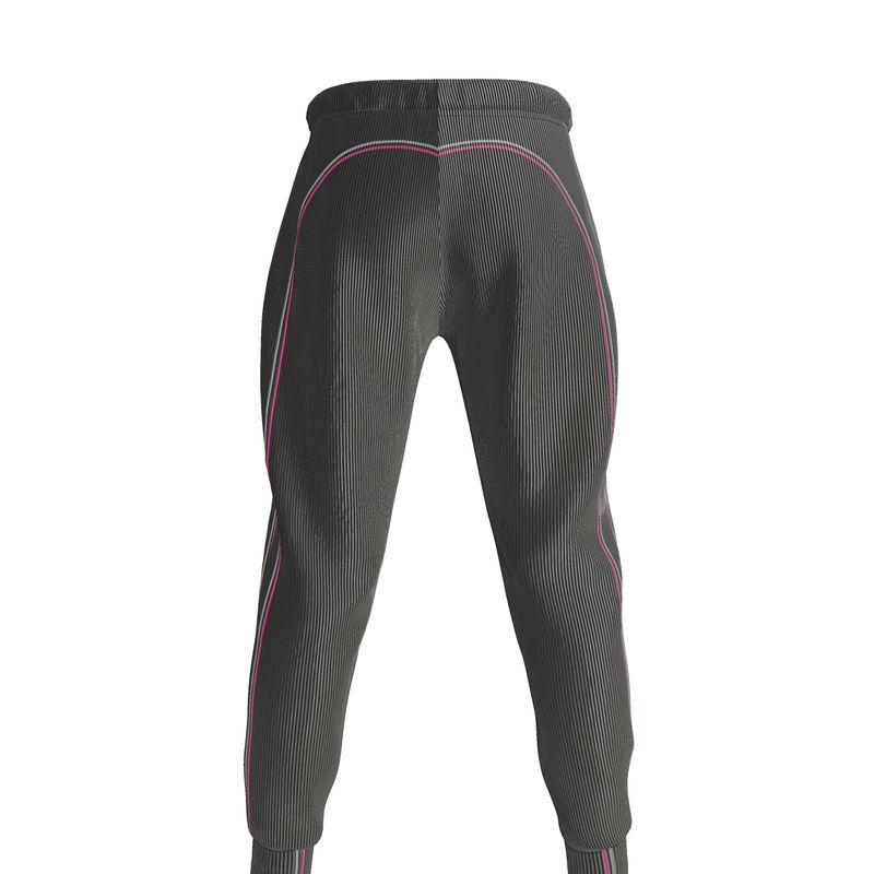 Jogging Bottoms in Narrow Arch Carbon  Black  Electric Fuchsia