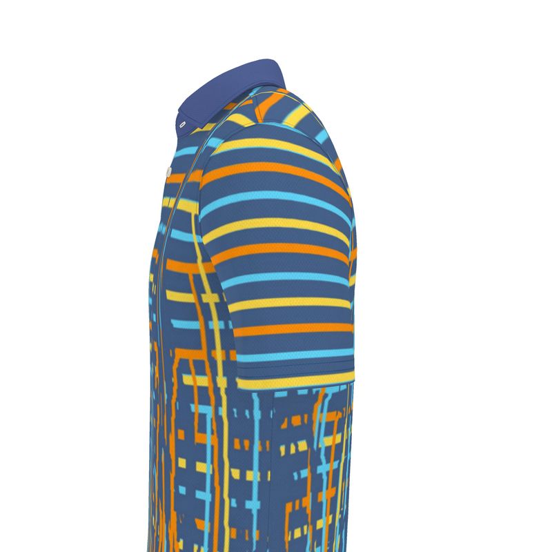 Polo Shirt in Dripping Stripes Vivid