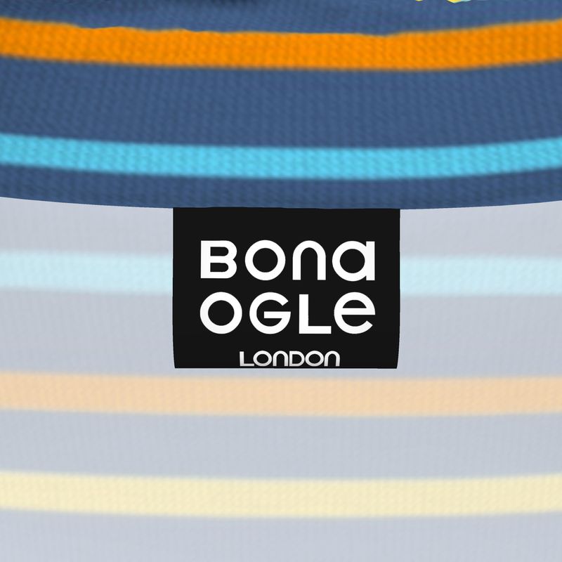 Slim Fit Roll Neck in Dripping Stripes Vivid