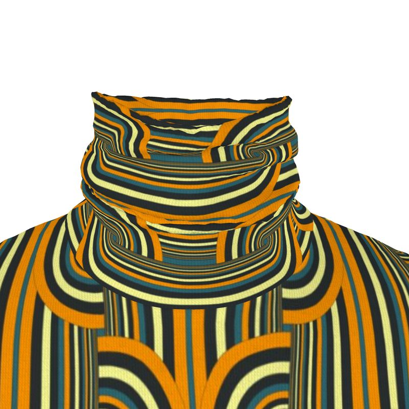 Slim Fit Roll Neck Top in Chunky Orange