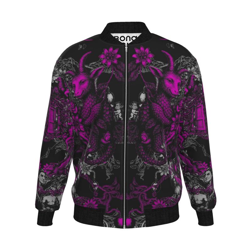 Bomber Jacket in Toiles des Bosch Fuchsia Carbon