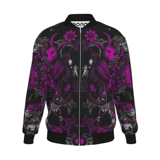 Bomber Jacket in Toiles des Bosch Fuchsia Carbon