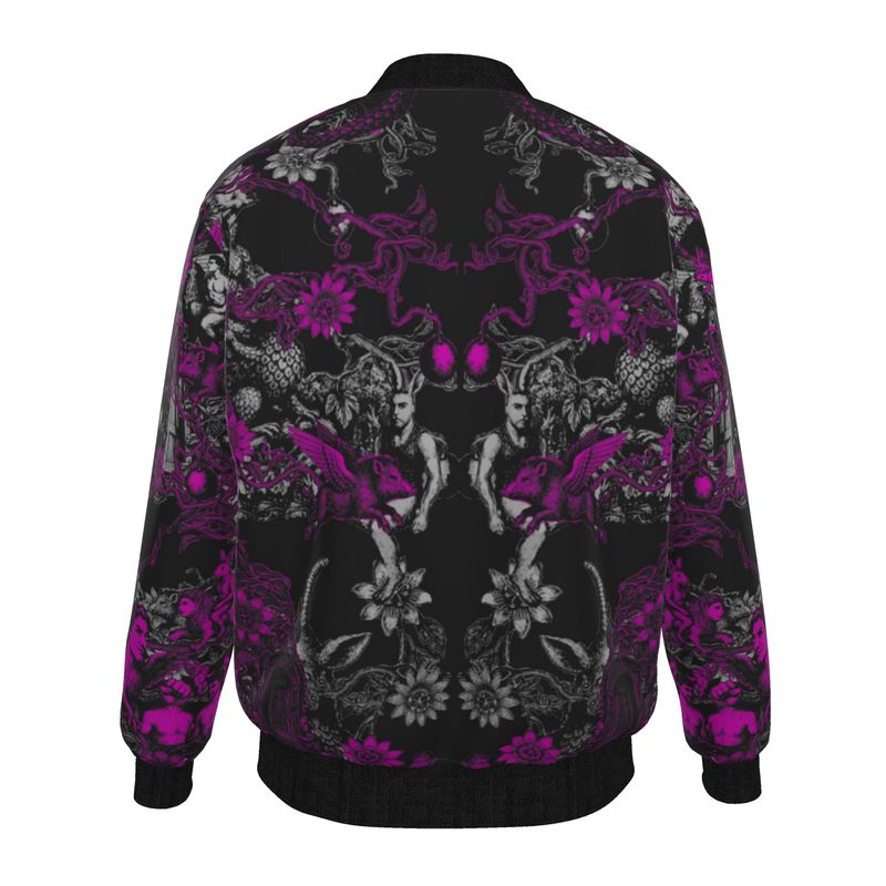 Bomber Jacket in Toiles des Bosch Fuchsia Carbon