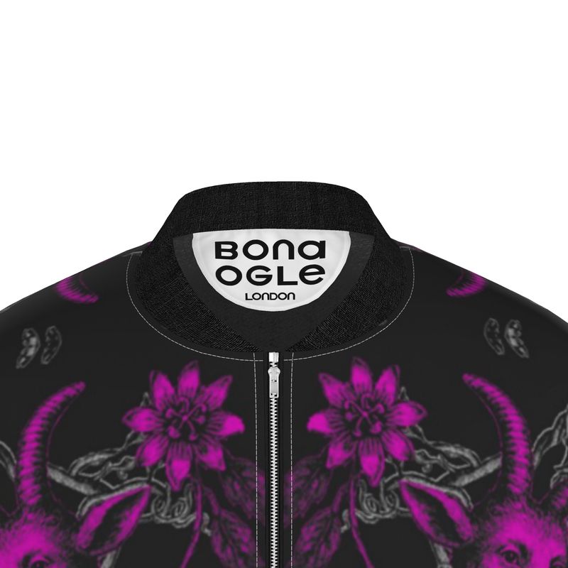 Bomber Jacket in Toiles des Bosch Fuchsia Carbon