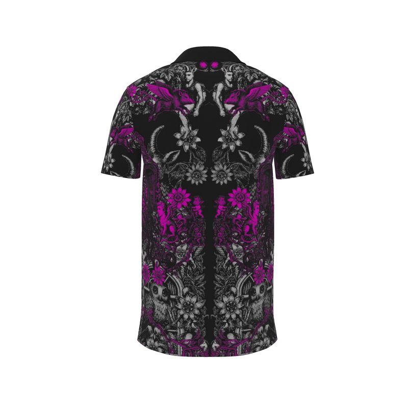Polo Shirt in Toile Des Bosch Fuchsia Carbon