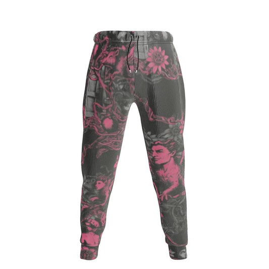 Jogging Bottoms in Toiles Des Bosch Fuchsia  Carbon