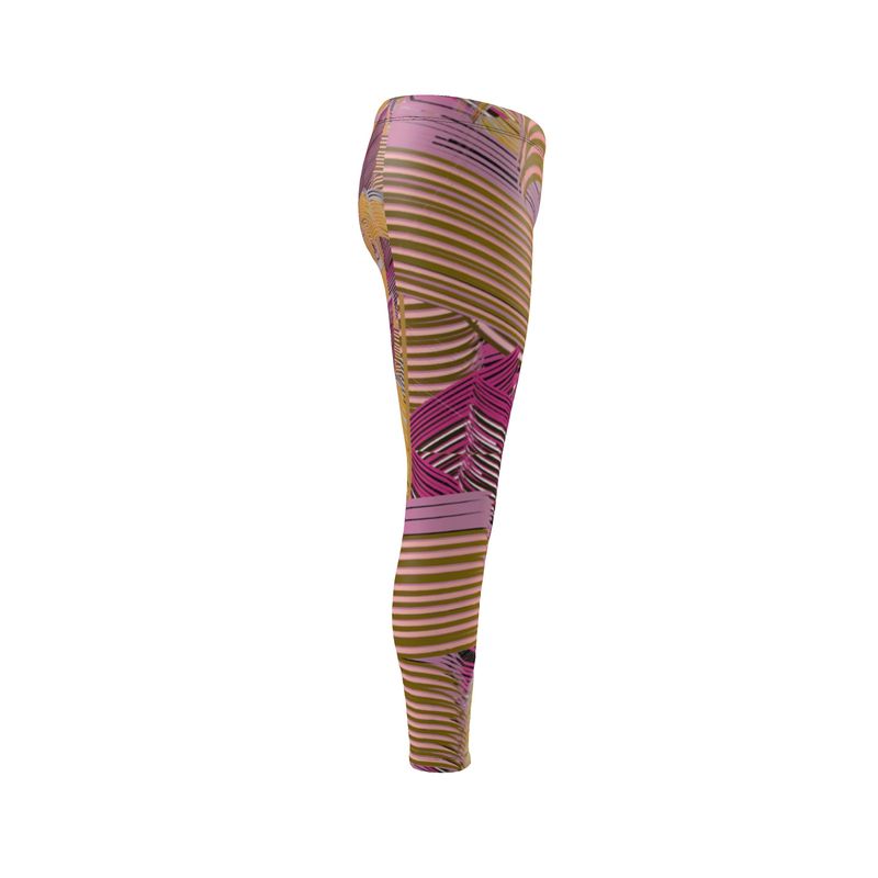 Leggings in Brush Strokes  Golden  Dawn