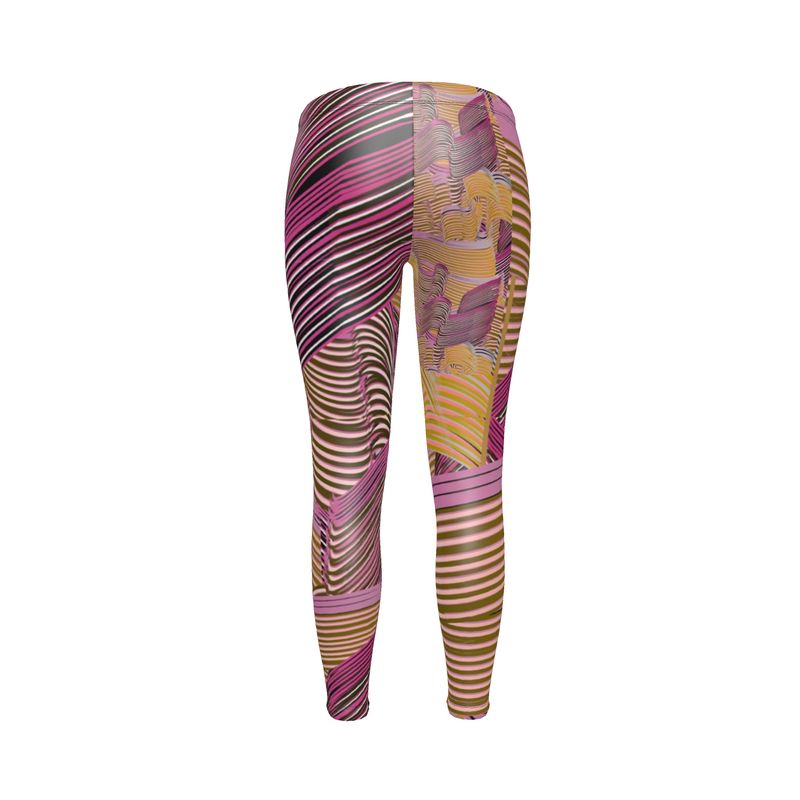 Leggings in Brush Strokes  Golden  Dawn