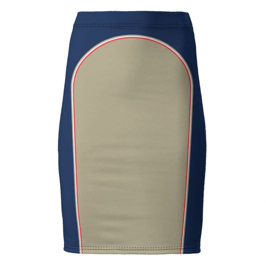 Pencil Skirt in Narrow Arch Blue