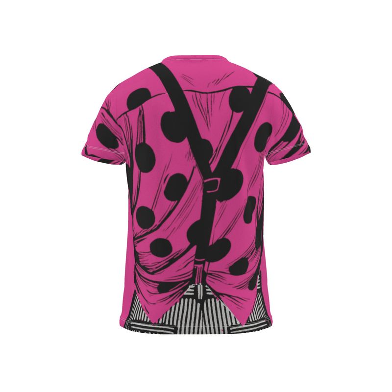 All Over Print T Shirt in Trompe L'oeilFuchsia Carbon.