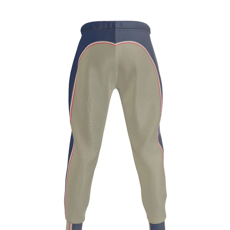 Jogging Bottoms in Contours Blue Beige