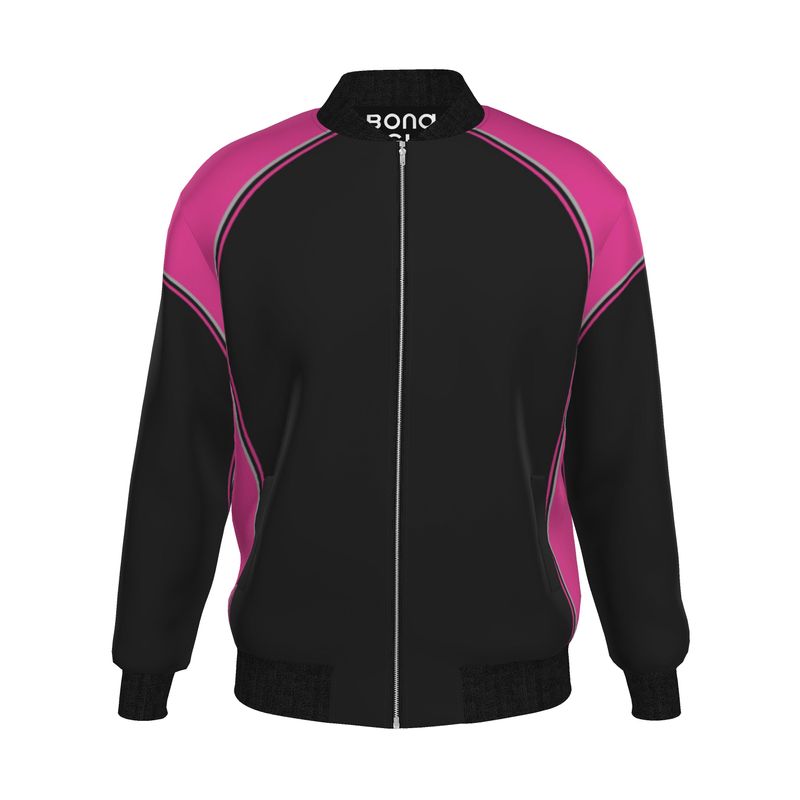 Bomber Jacket  in Contours Fuchsia Carbon