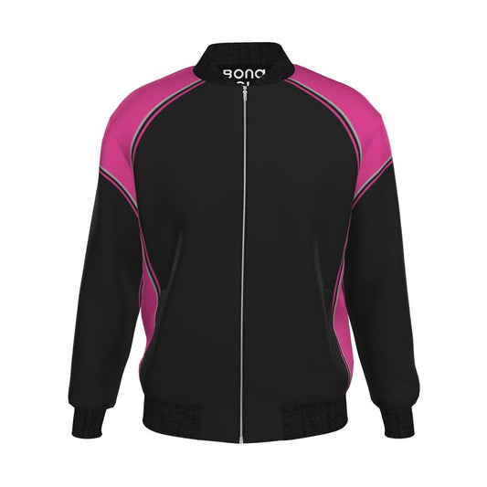 Bomber Jacket  in Contours Fuchsia Carbon