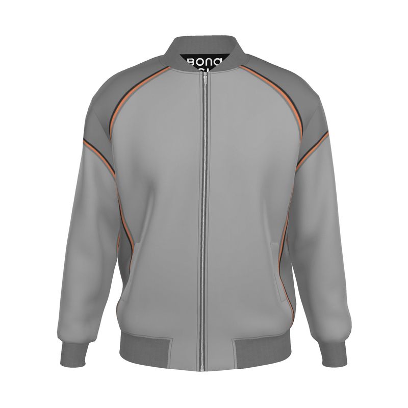 Bomber Jacket  in Contours Grey Coral