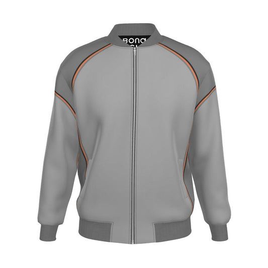 Bomber Jacket  in Contours Grey Coral