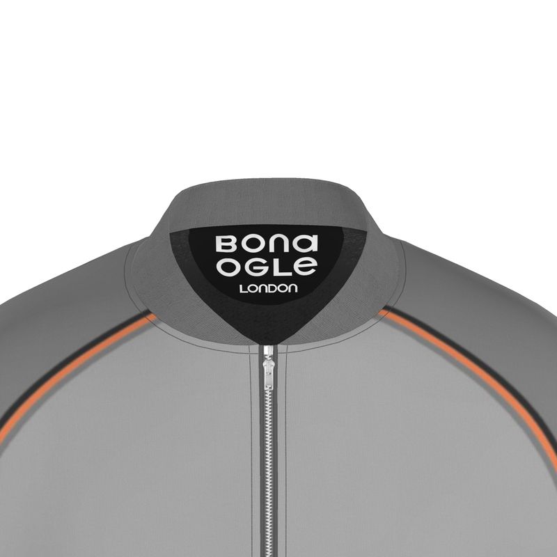 Bomber Jacket  in Contours Grey Coral