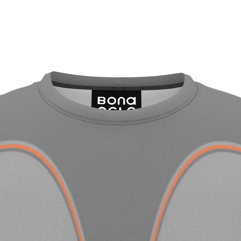 All Over Print T Shirt  in Contours Grey Coral