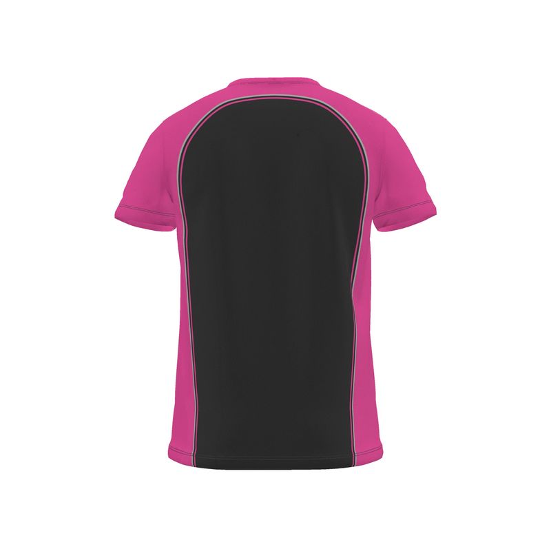 All Over Print T Shirt in Contours Fuchsia Carbon