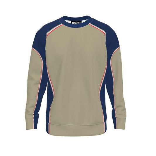 Sweatshirt in Contours Blue Beige