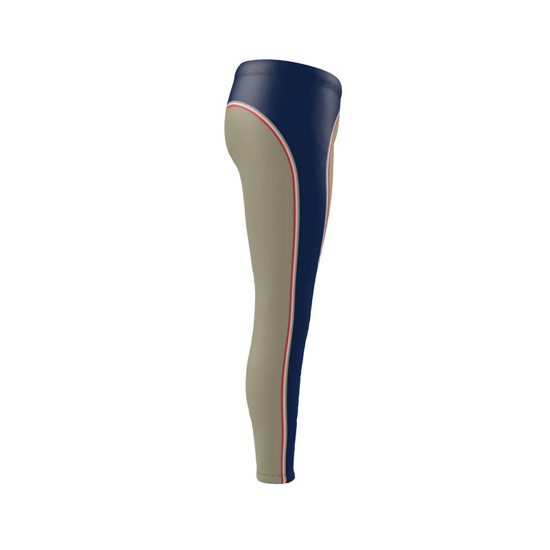 Leggings in Contours Blue Beige