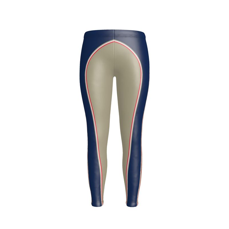 Leggings in Contours Blue Beige