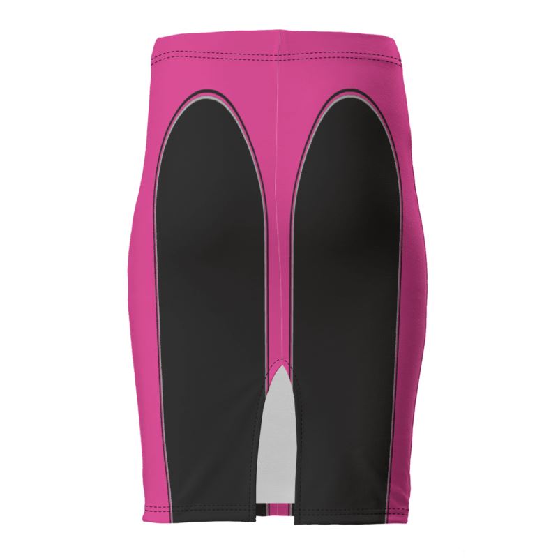 Pencil Skirt in Contours Fuchsia Carbon