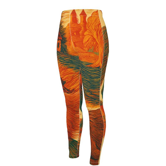 High Waisted Leggings in Tempest Landscape