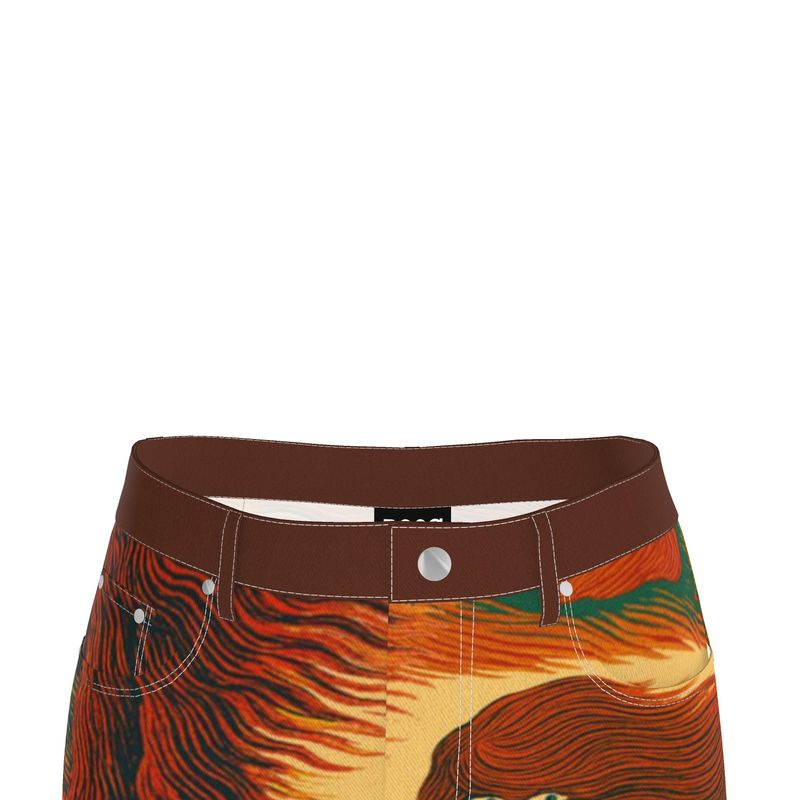 Denim Maxi Skirt in Tempest Landscape