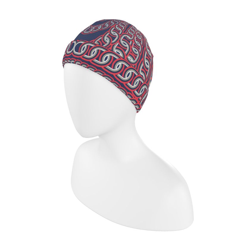 Beanie in Graduating Chains Blue