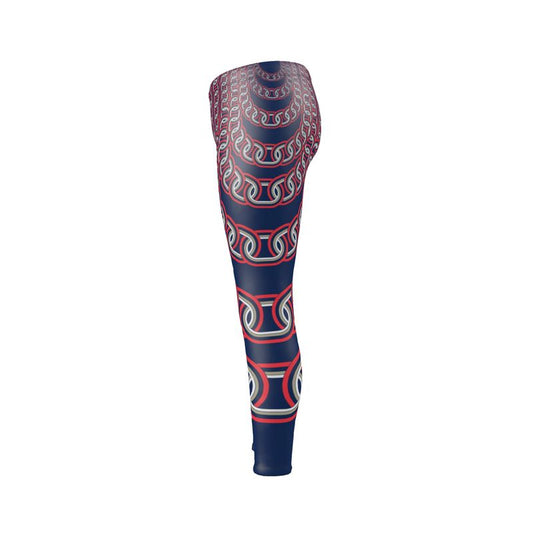 Leggings in Graduating Chains Blue