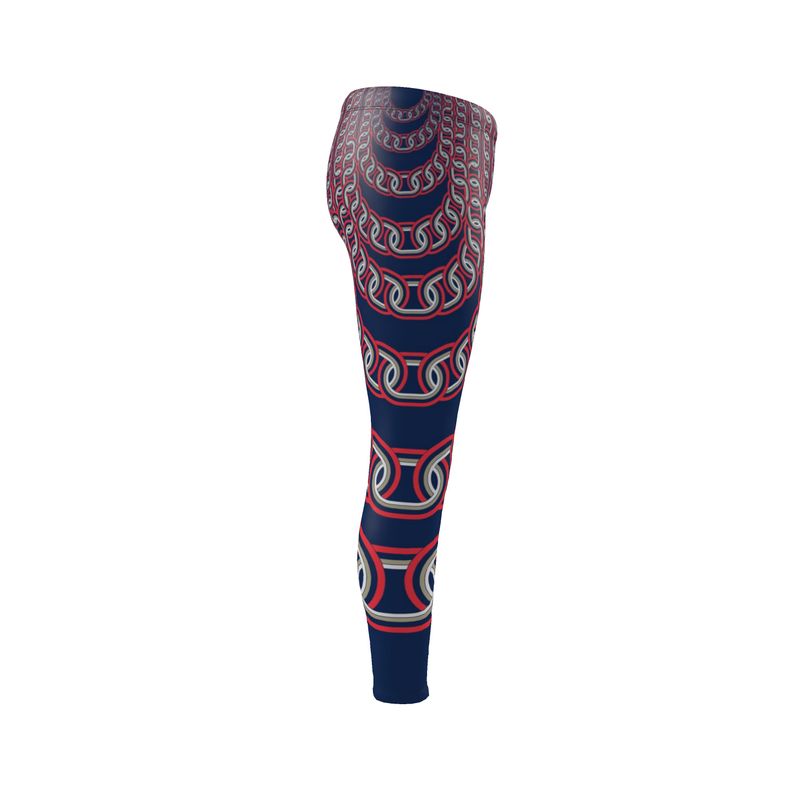 Leggings in Graduating Chains Blue