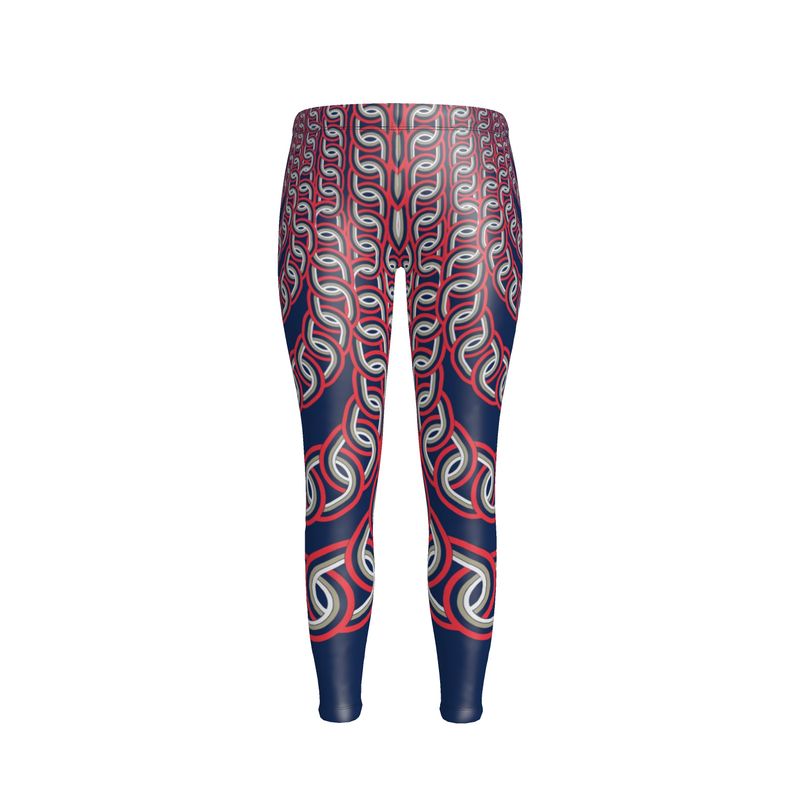 Leggings in Graduating Chains Blue