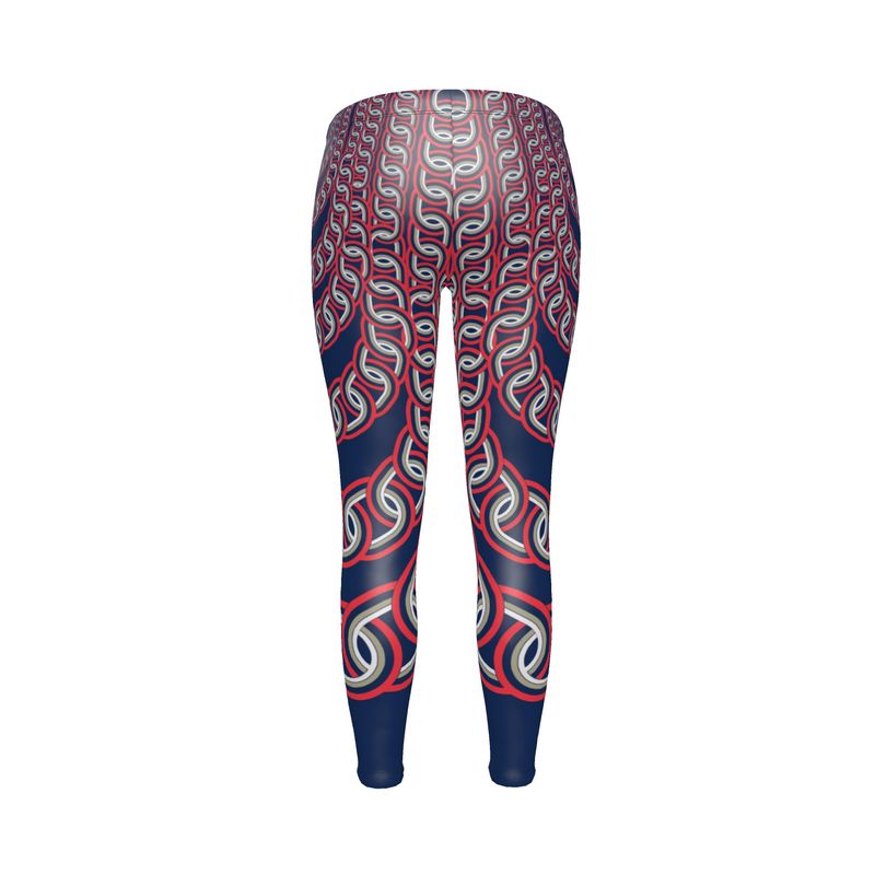 Leggings in Graduating Chains Blue