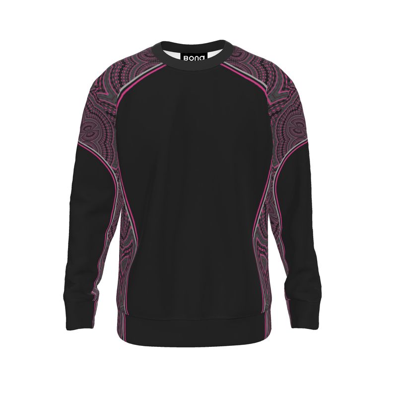 Sweatshirt in Contours Pattern Fuchsia Carbon